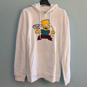 Off-White Bart Simpson White Color Hoodie